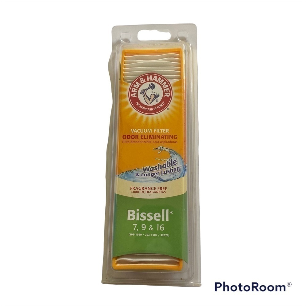 Arm & Hammer Odor Eliminating Vacuum Filter Bissell 7, 9, 16 Washable